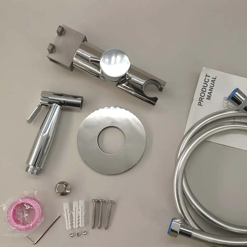 Set douchette hygiénique encastrée, chromé, Châtelet