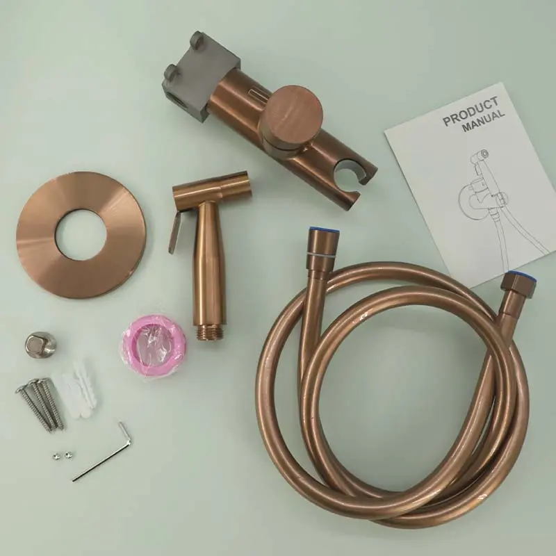 Set douchette hygiénique, doré rose brossé, Châtelet