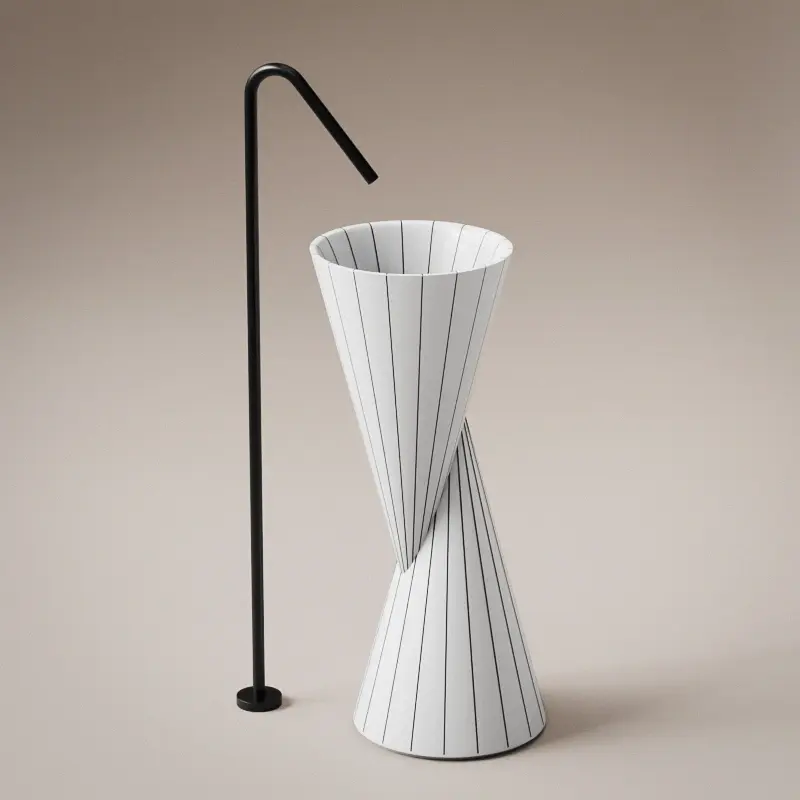 Totem 36 x 85cm, Blanc mat, Swing
