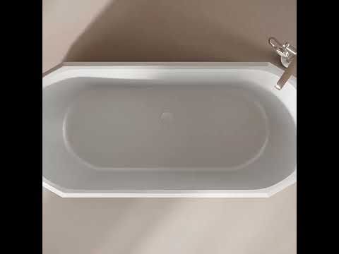  Baignoire îlot Blanc mat 170X75 Art Deco