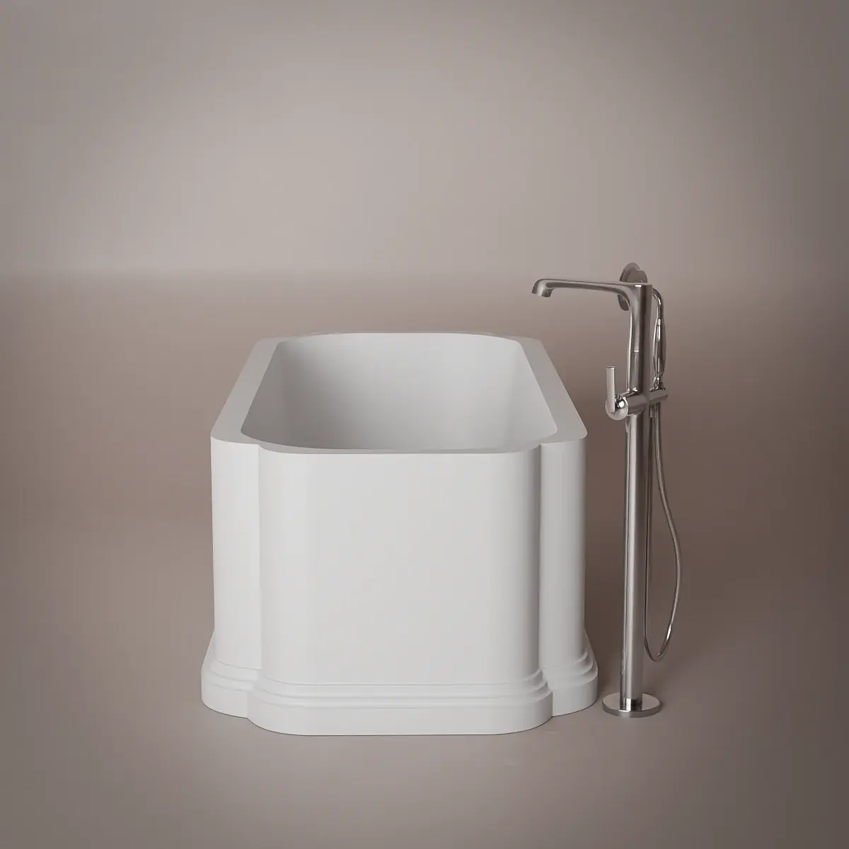 Baignoire îlot Blanc Mat 175X80, Art Deco, Victoria 