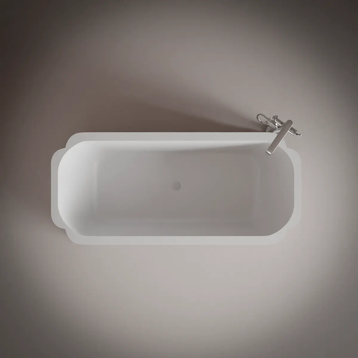 Baignoire îlot Blanc Mat 175X80, Art Deco, Victoria 