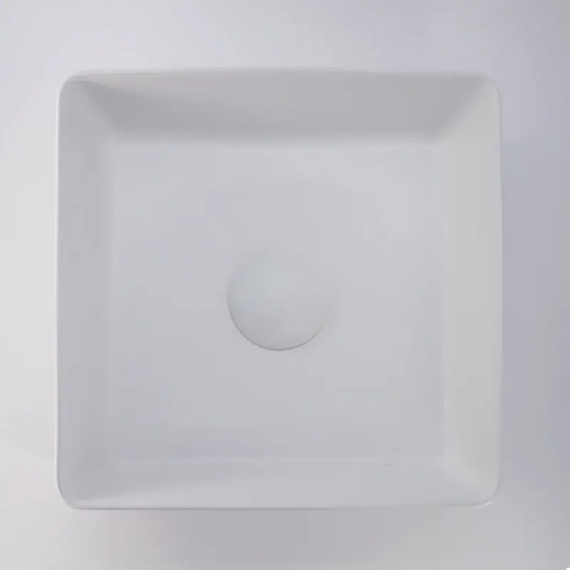 Satet, Vasque céramique, Blanc Mat, 36x36x12