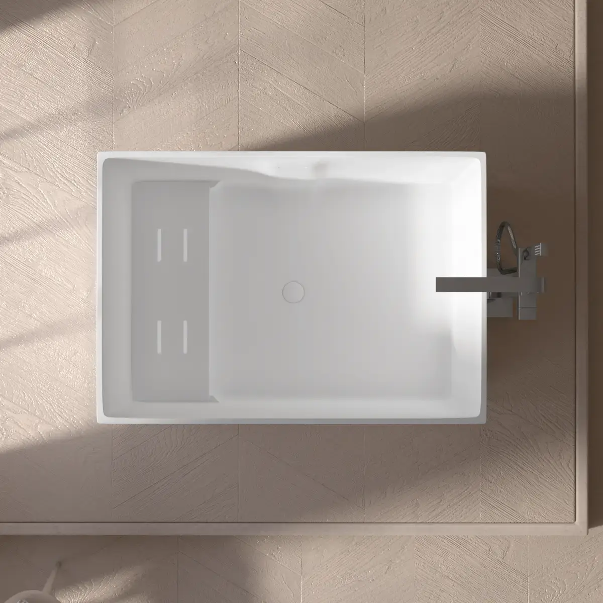 Baignoire Ilot 120X68X75 Solid Surface, Ofuro