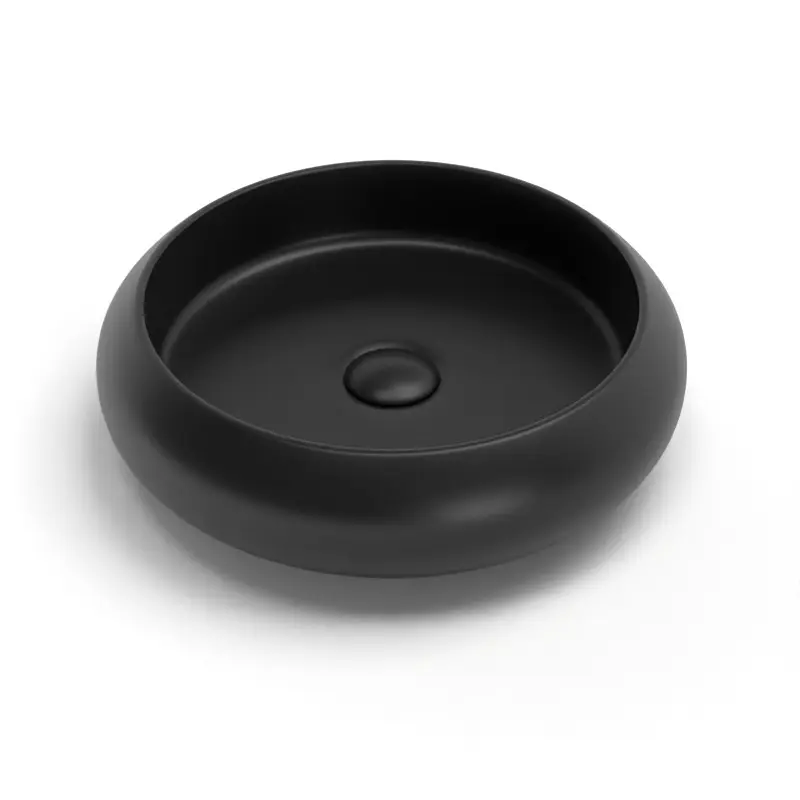 [114MB] Vasque à poser, 41,5x12 cm, Noir mat, Stella.webp