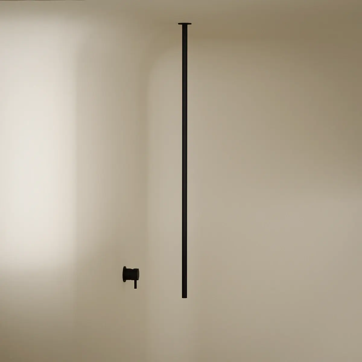 Mitigeur lavabo plafond, noir brossé, Châtelet