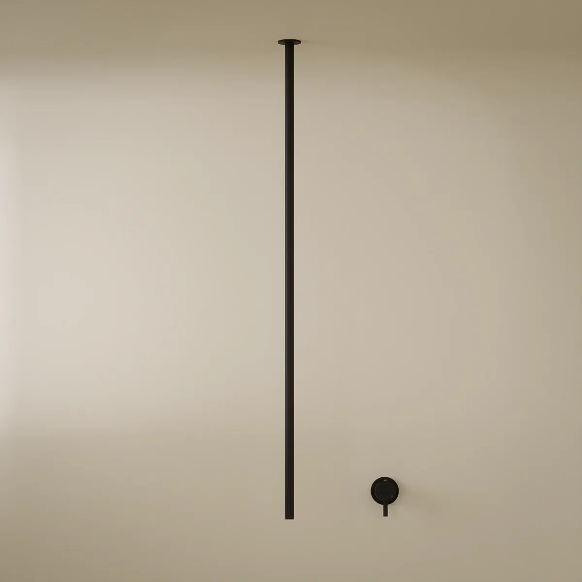 Mitigeur lavabo plafond, noir brossé, Châtelet