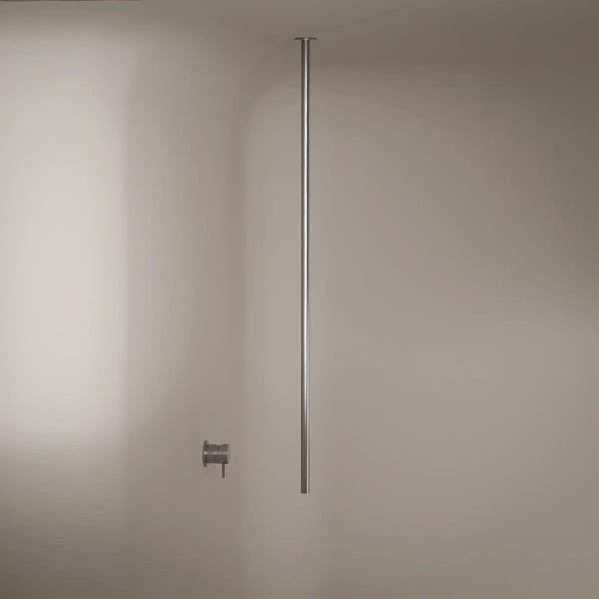 Mitigeur lavabo plafond, inox brossé, Châtelet