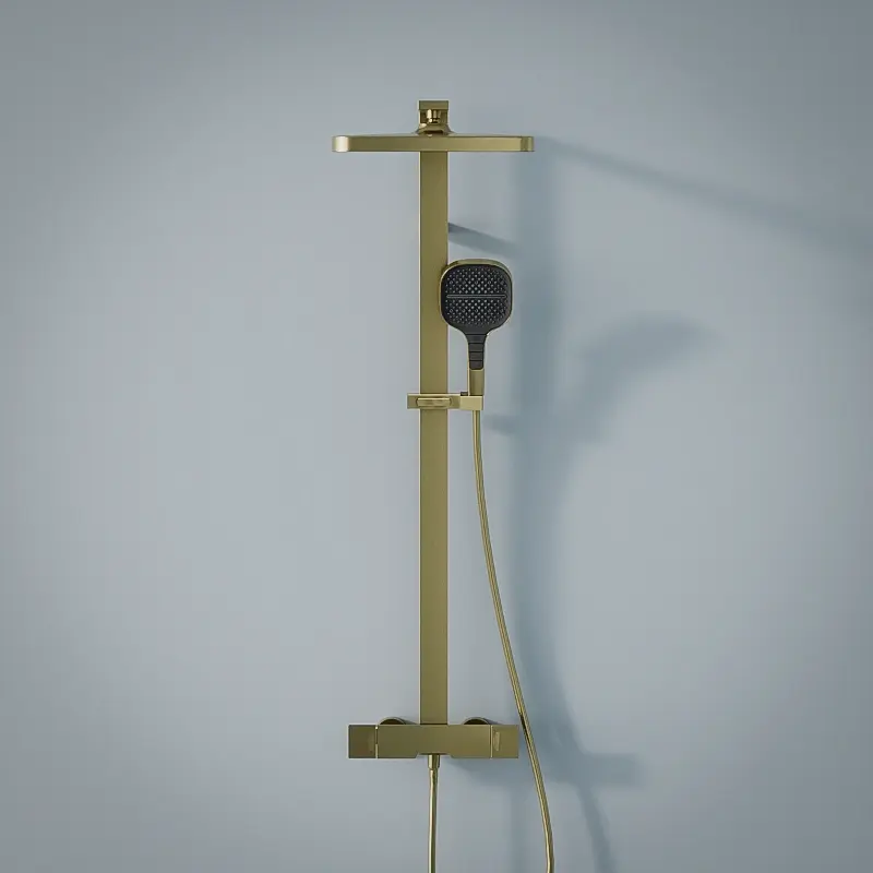 Colonne de douche avec mitigeur mécanique, doré mat, Slim, Concorde