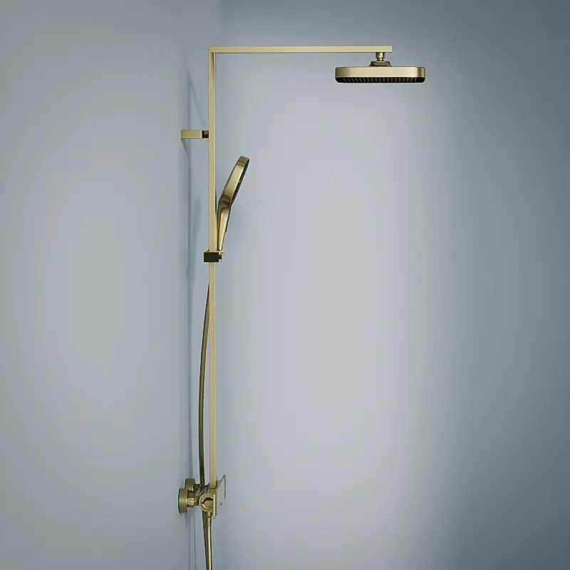 Colonne de douche avec mitigeur mécanique, doré mat, Slim, Concorde