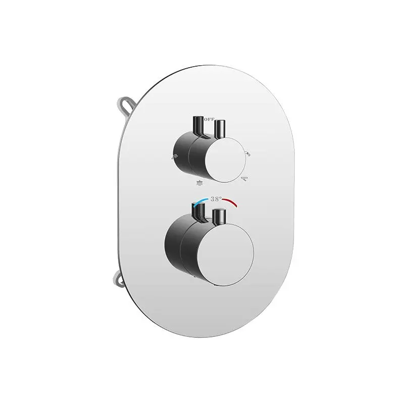 Composition de douche thermostatique avec ciel de pluie encastré chromé, Châtelet
