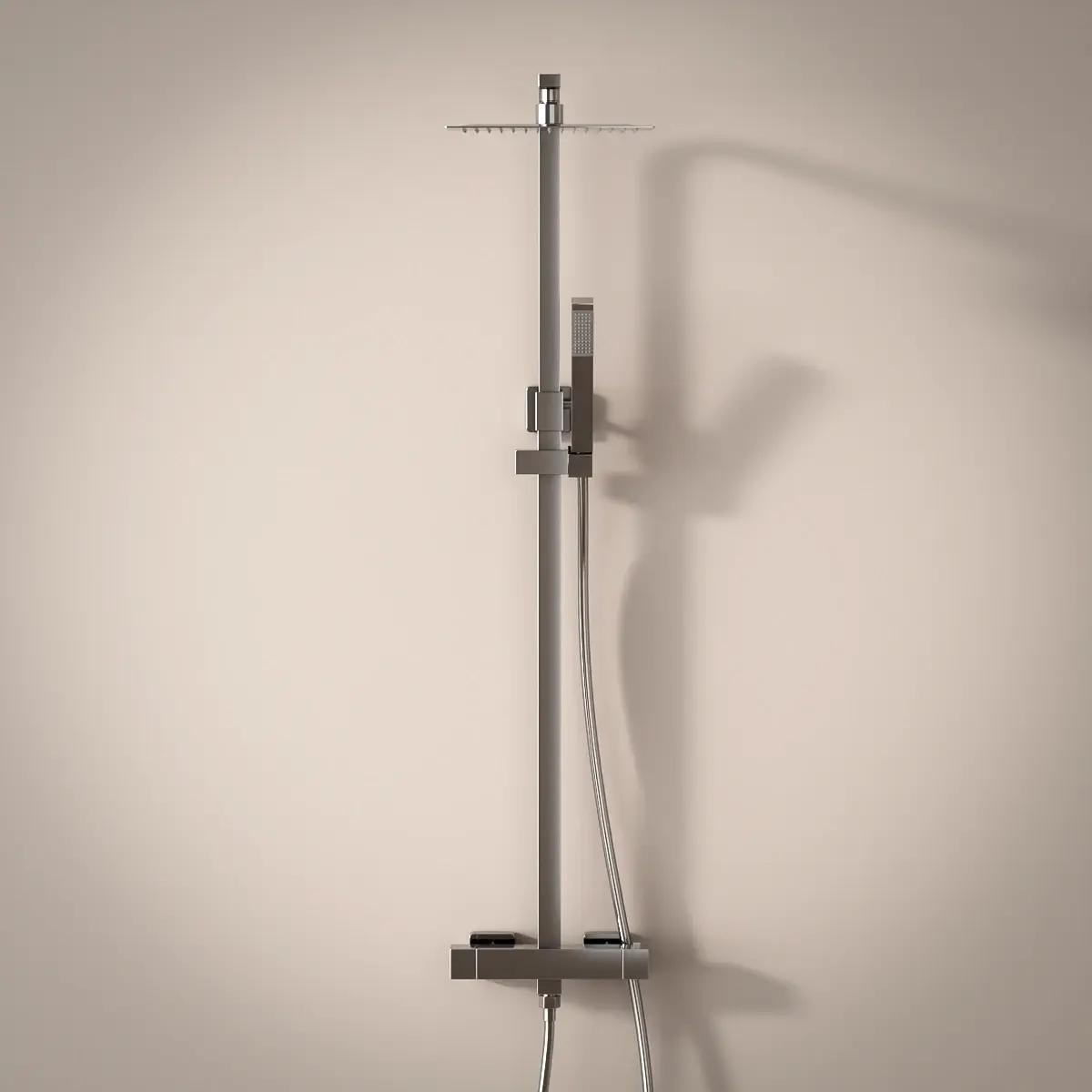 Colonne de douche avec mitigeur thermostatique, chrome, Tuileries II