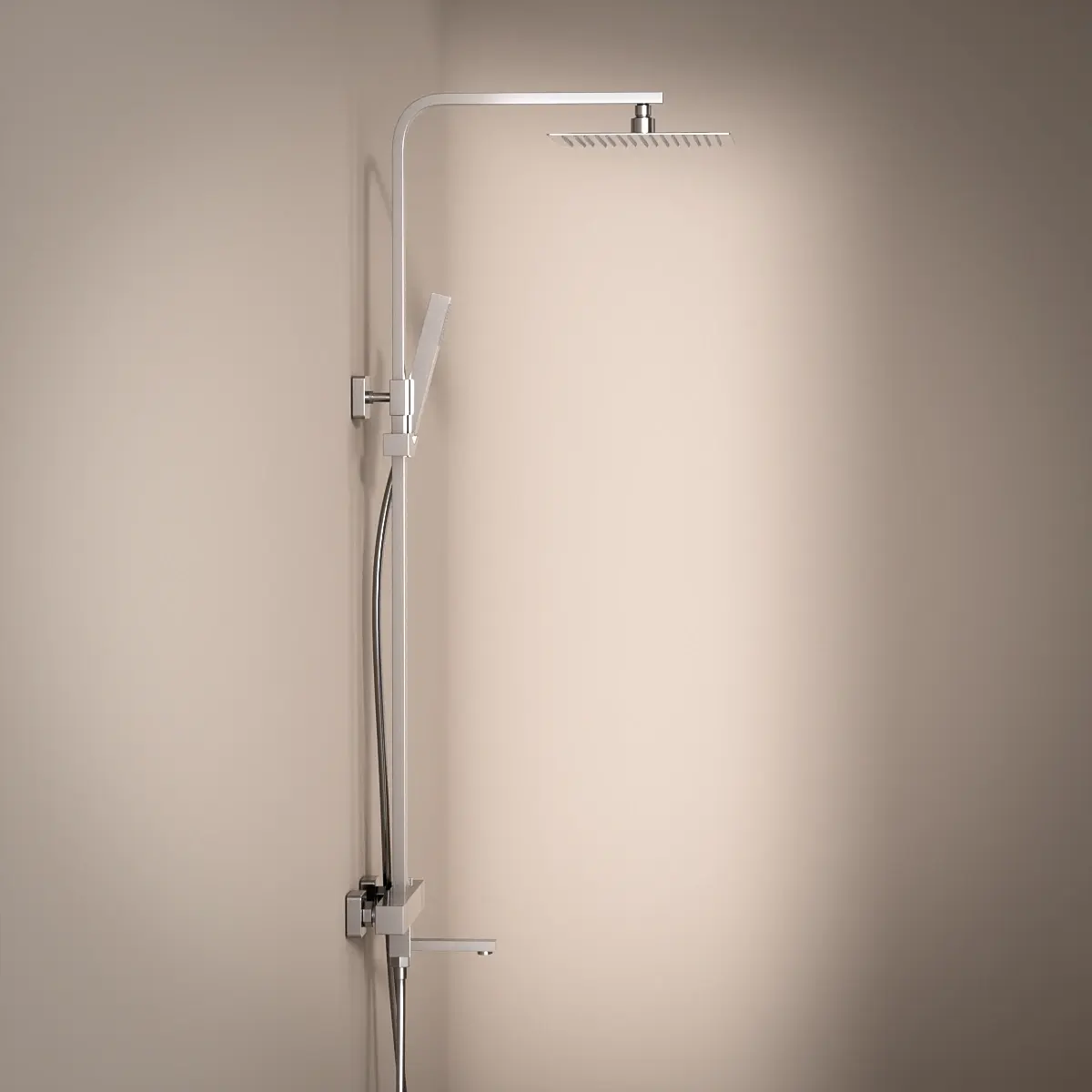 Colonne bain-douche avec mitigeur thermostatique, chromée, Tuileries
