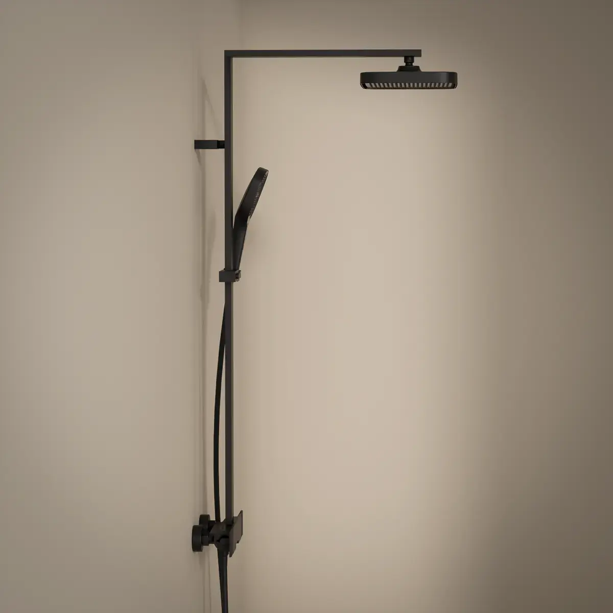 Colonne de douche avec mitigeur mécanique, noir mat, Slim, Concorde