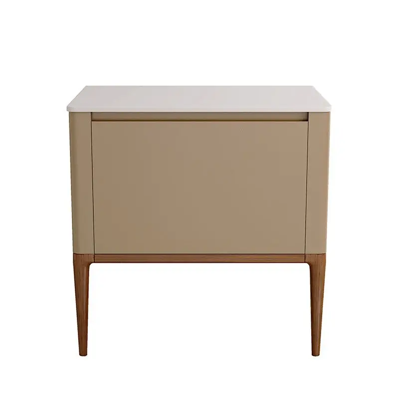 Meuble à poser cappuccino, 80 cm, avec plan en résine minérale, Panthéon