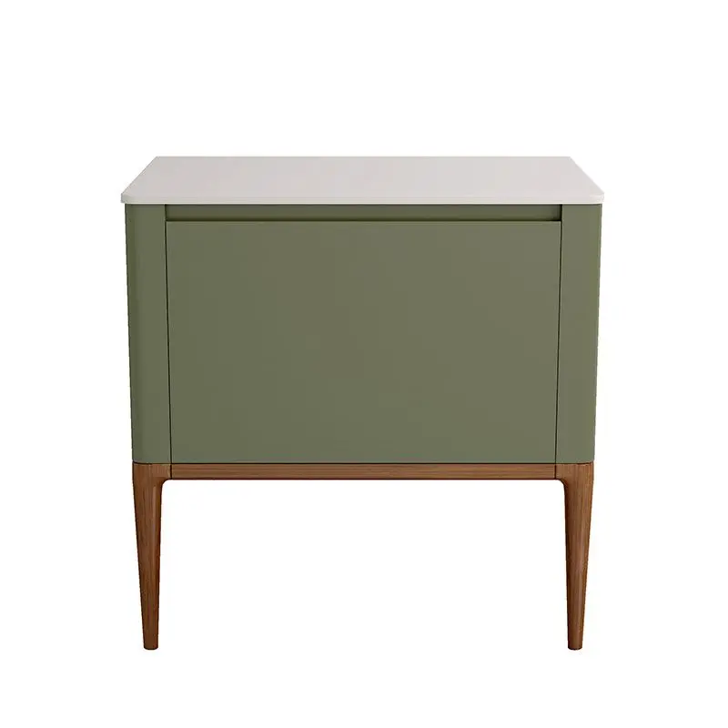 Meuble à poser vert jonc, 80 cm, avec plan en résine minérale, Panthéon