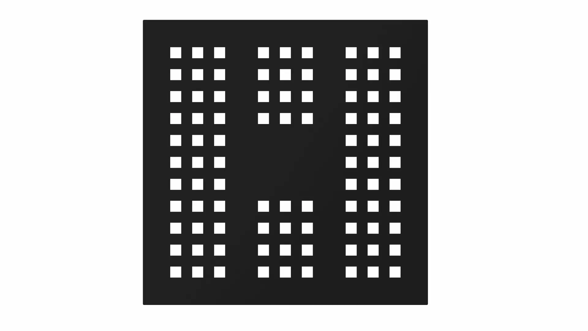 Grille pour receveur Nuance 13x13x0.2cm, PVD Black, Châtelet