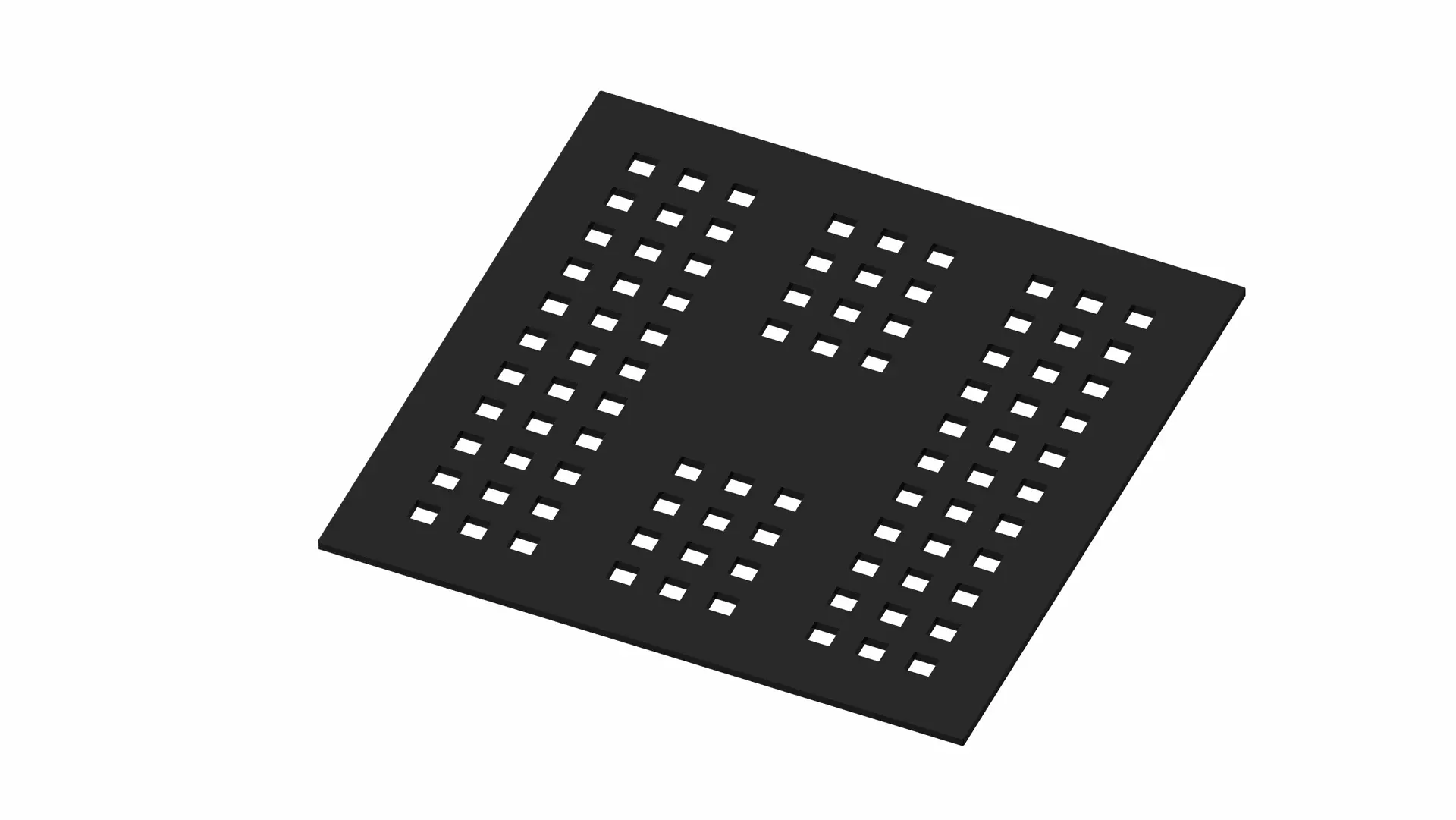 Grille pour receveur Nuance 13x13x0.2cm, PVD Black, Châtelet