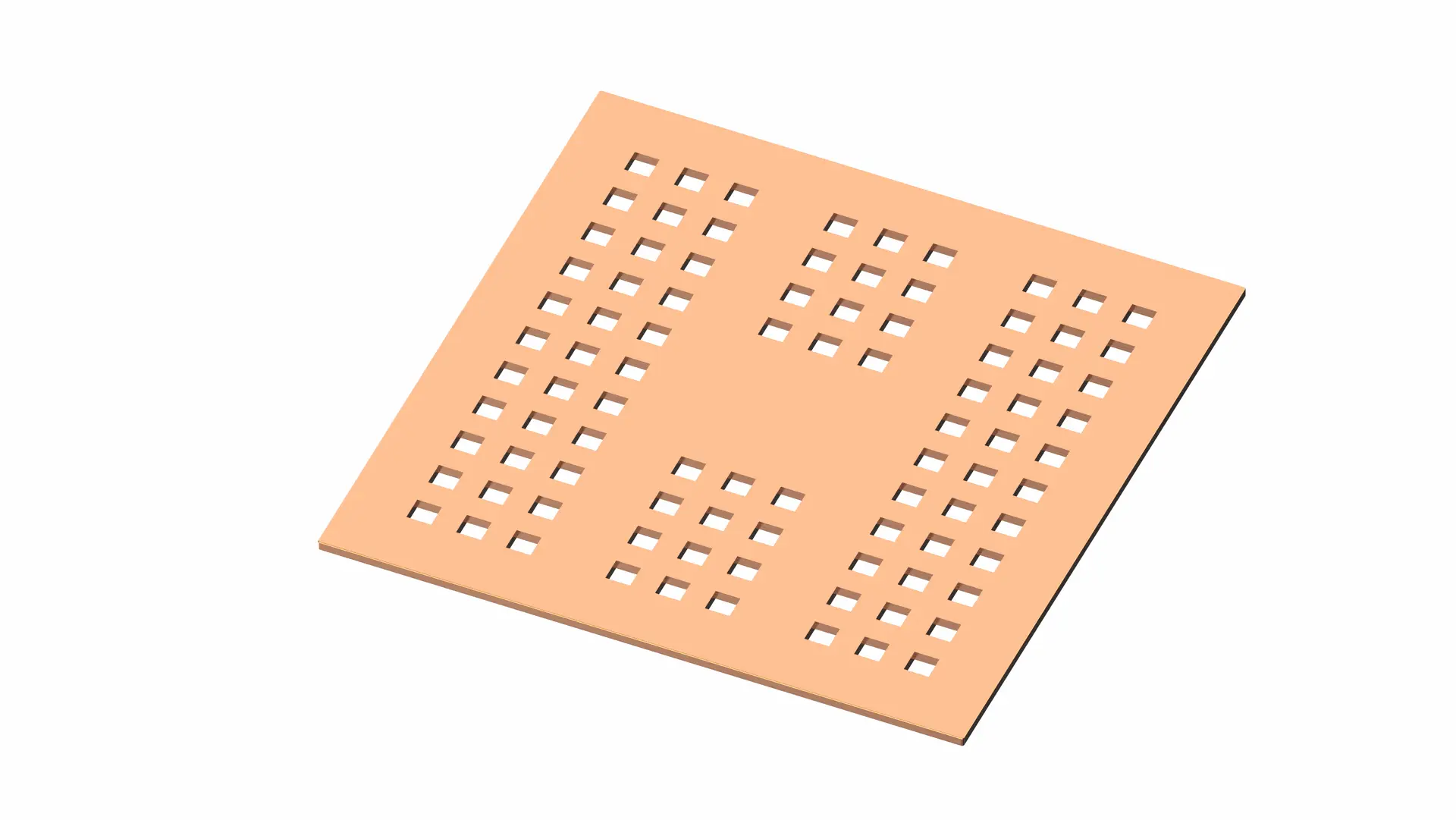 Grille pour receveur Nuance 13x13x0.2cm, PVD Doré rose, Châtelet