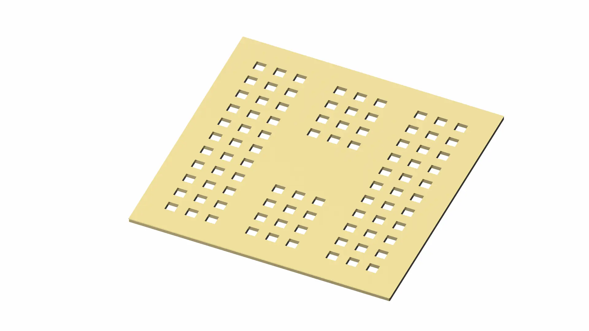 Grille pour receveur Nuance 13x13x0.2cm, PVD Doré brossé, Châtelet