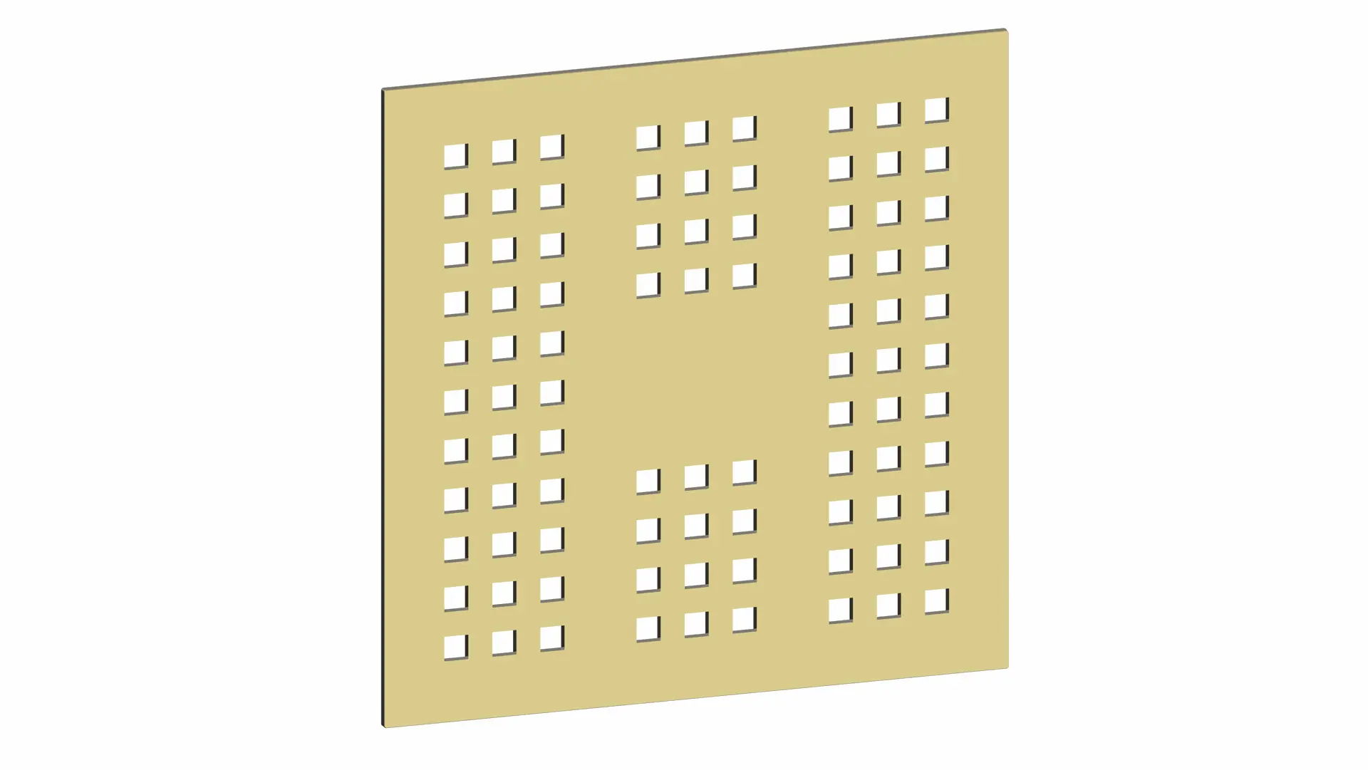 Grille pour receveur Nuance 13x13x0.2cm, PVD Doré brossé, Châtelet