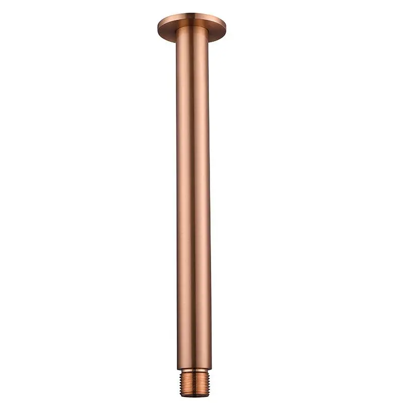 Composition mitigeur de douche thermostatique encastré doré rose PVD, bras plafond, Châtelet