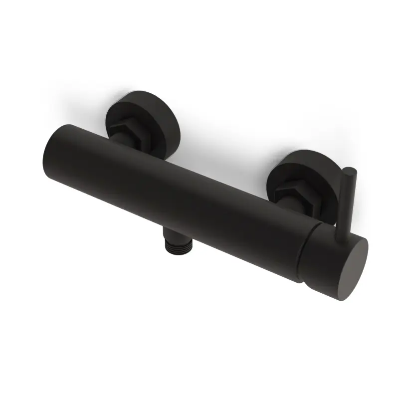 Mitigeur douche externe, barre et douchette tube, noir mat, Chatelet 