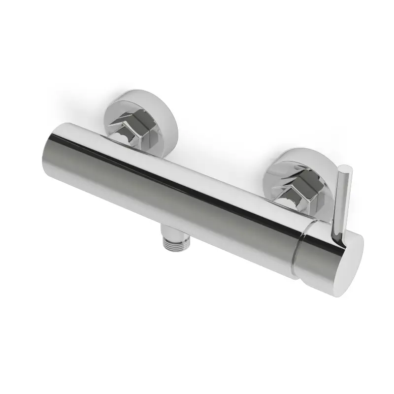 Mitigeur douche externe, crochet et douchette tube, chrome, Châtelet