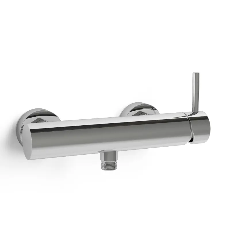 Mitigeur douche externe, crochet et douchette tube, chrome, Châtelet