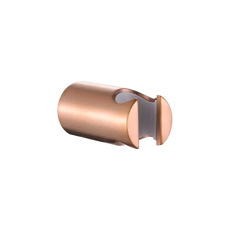 Mitigeur douche Thermostatique externe, support et douchette ronde, Doré Rose brossé, Chatelet