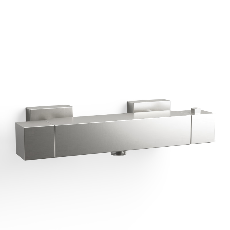 Robinet mitigeur thermostatique de douche, inox brossé avec set de douche, Tuileries 