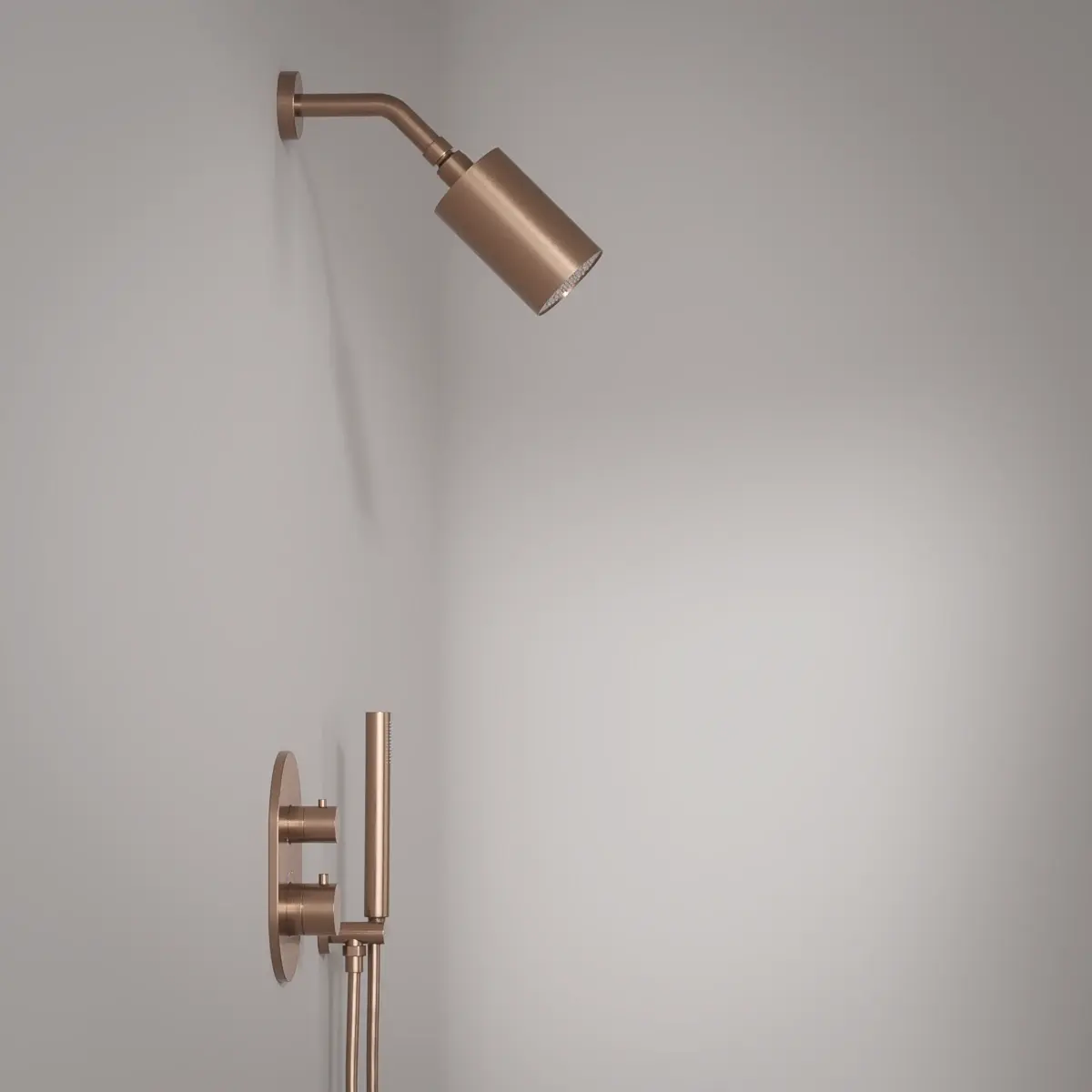 Douche thermostatique, douche épaule, doré rose brossé, Châtelet