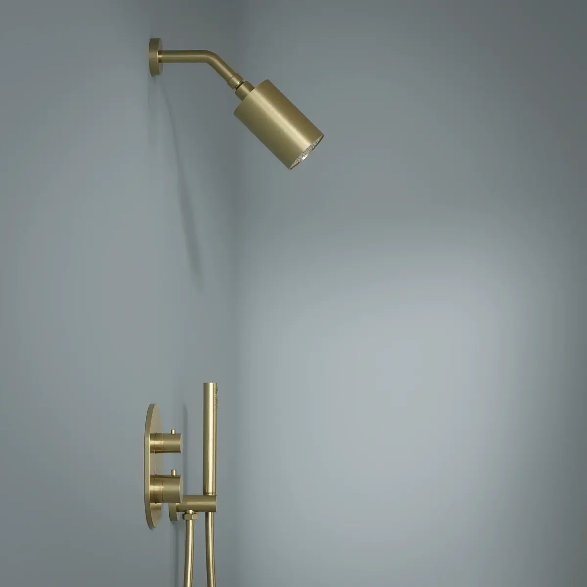 Douche thermostatique, douche épaules, doré brossé, Châtelet