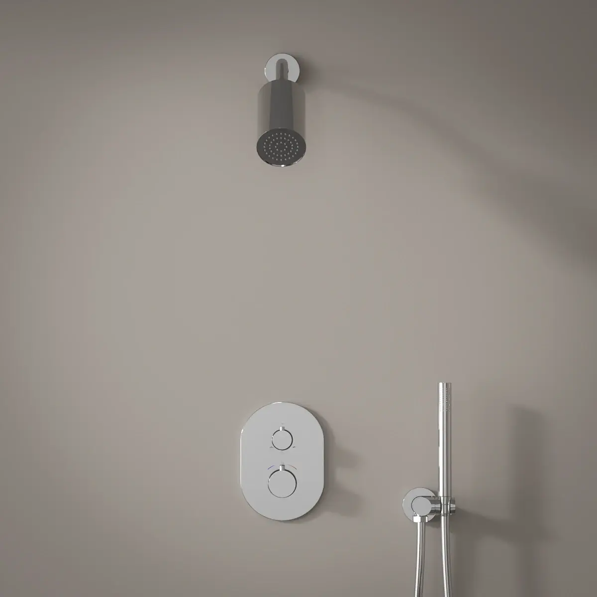 Douche thermostatique, douche épaules, chromé Châtelet