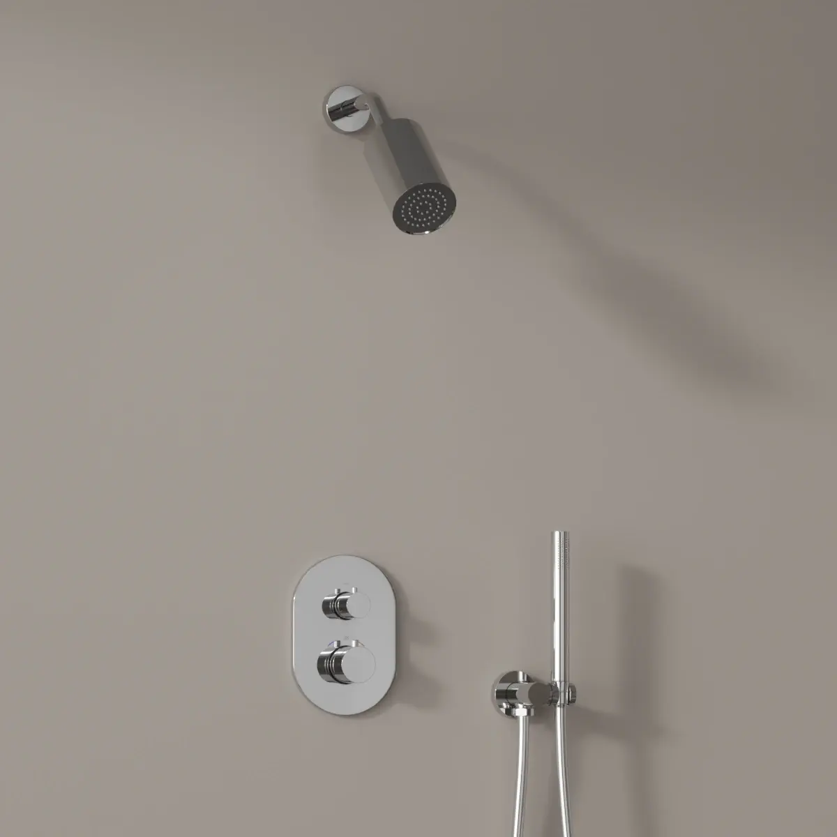 Douche thermostatique, douche épaules, chromé Châtelet