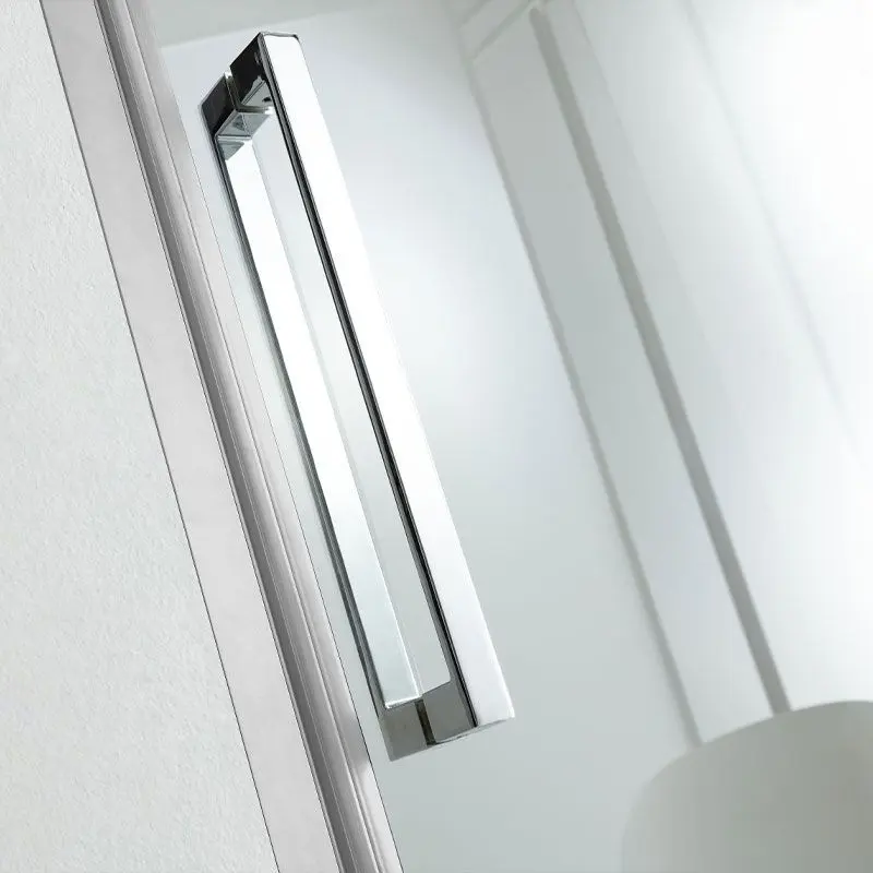 Cabine de douche pivotante + fixe, Sur mesure de 93 à 165,4 cm, Chrome, Arena 