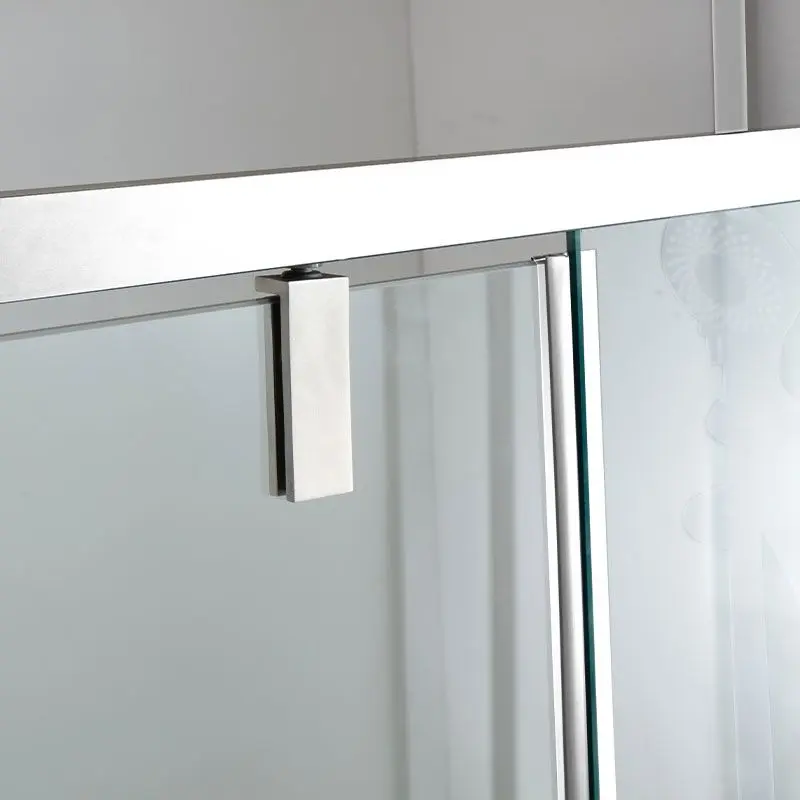 Cabine de douche pivotante + fixe, Sur mesure de 93 à 165,4 cm, Chrome, Arena 