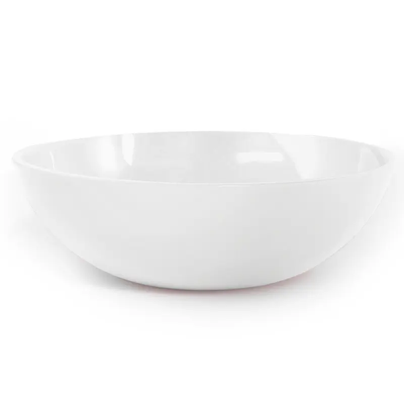 Vasque à poser Ø47,5 cm ronde, céramique de Desvres, blanc brillant  made in France