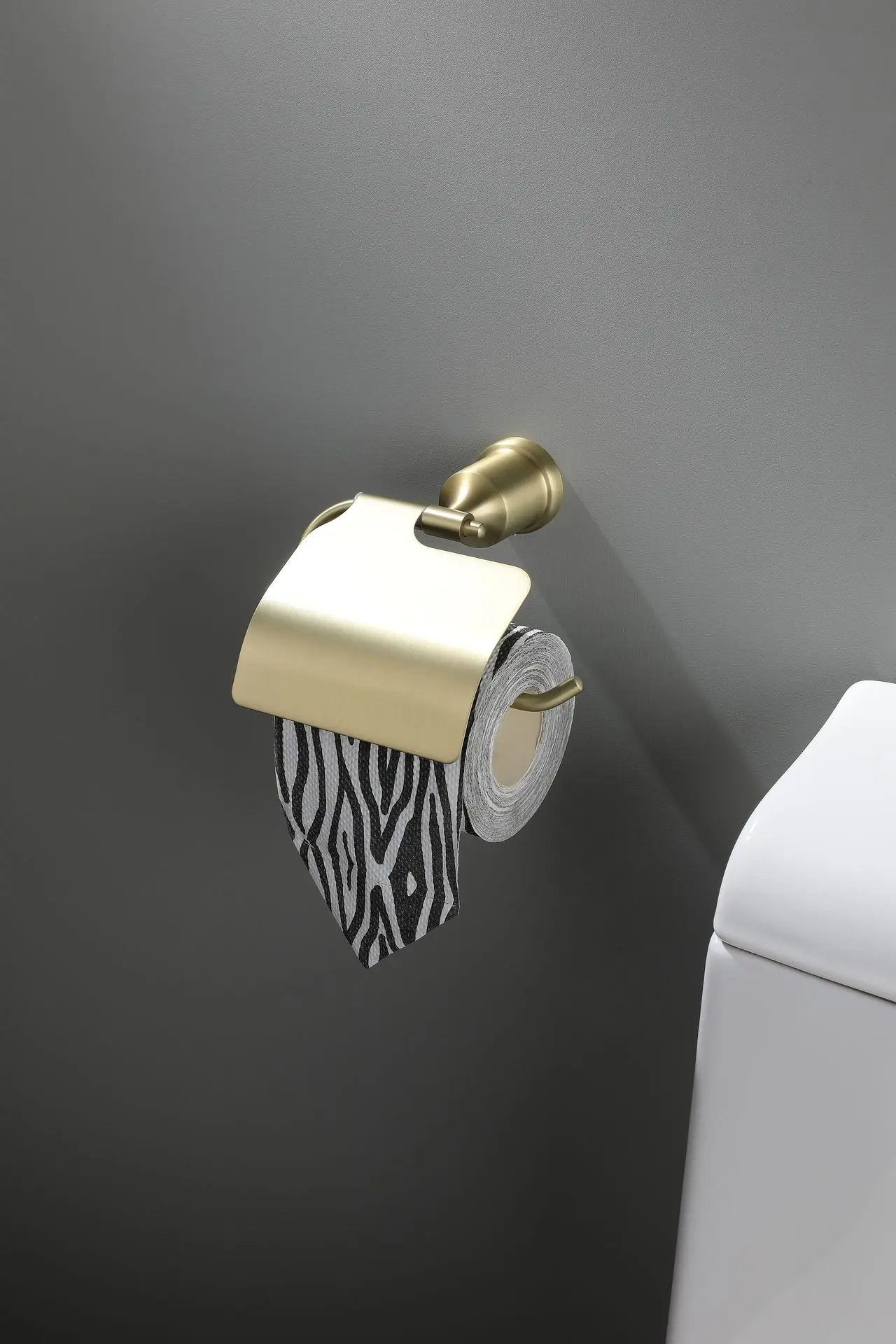 Porte Papier Couvercle Dore Brosse, Art Déco