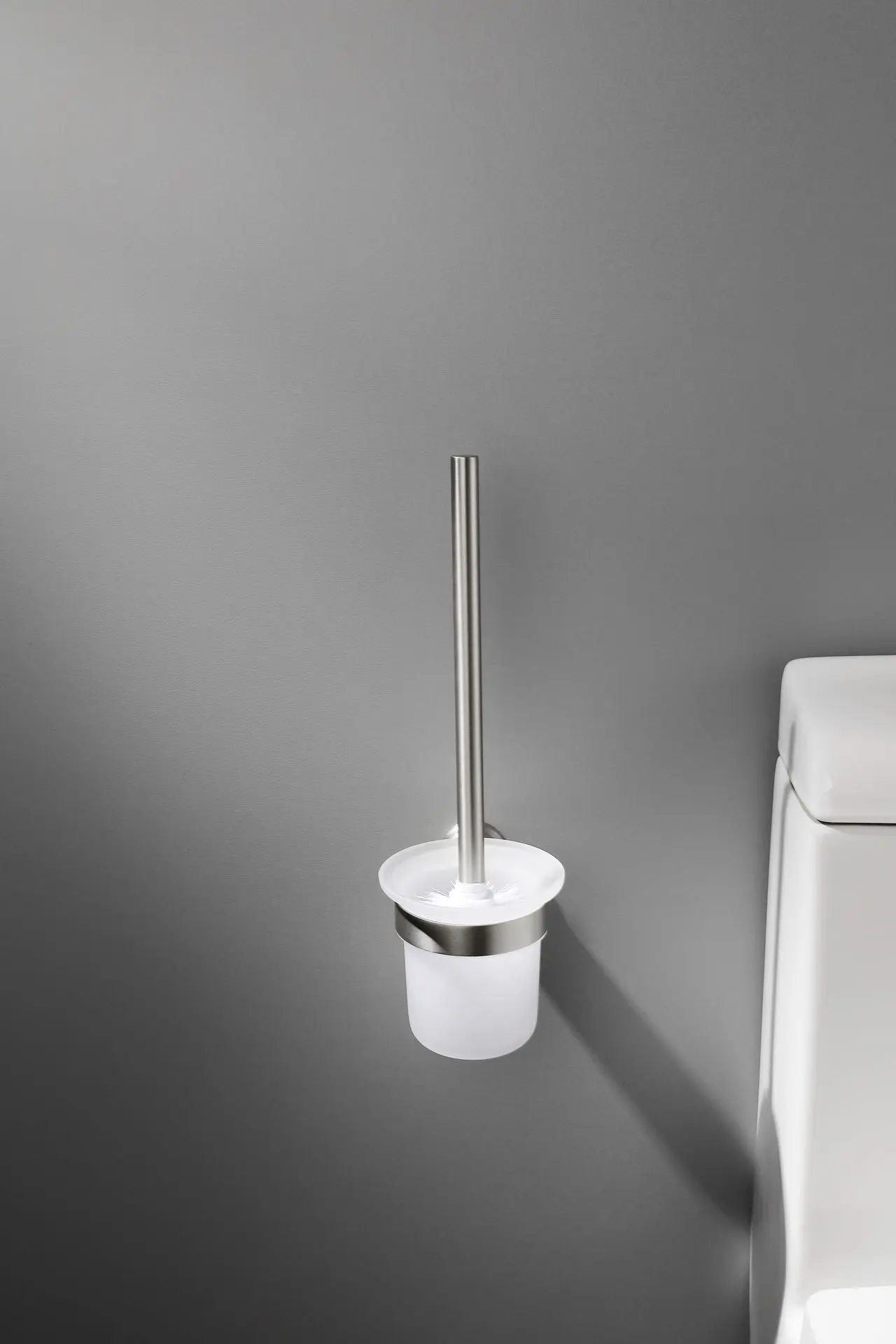 Porte Balayette Mural Inox Brosse, Art Déco