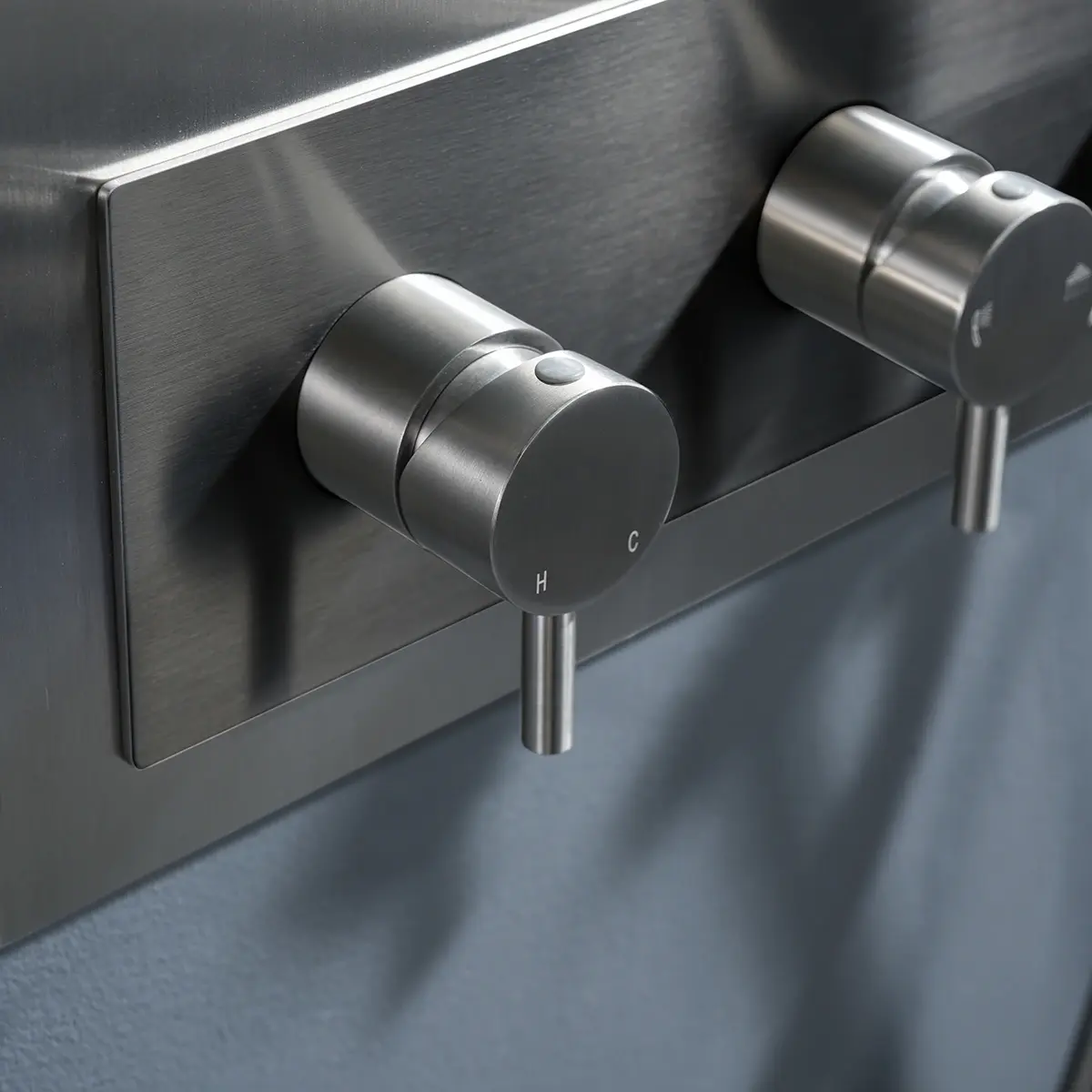 Douche Encastrée avec Niche, Inox Brossé, Châtelet 