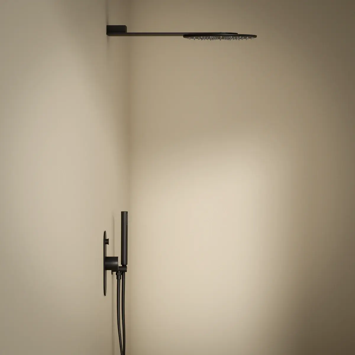 Composition de douche, Noir mat, Infinity Flow