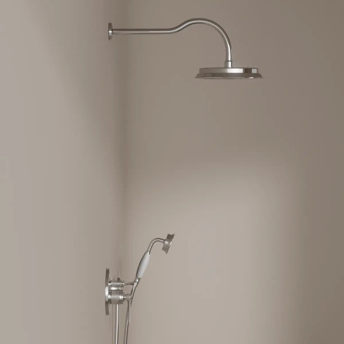 Composition de douche mitigeur chromée, Liberty