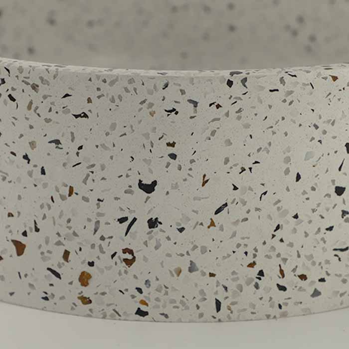 Vasque béton ronde, Ø39 cm, terrazzo, T6