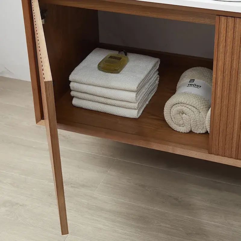 Meuble suspendu 120 Cm, Plan en résine minérale, 3 couleurs de Vasque