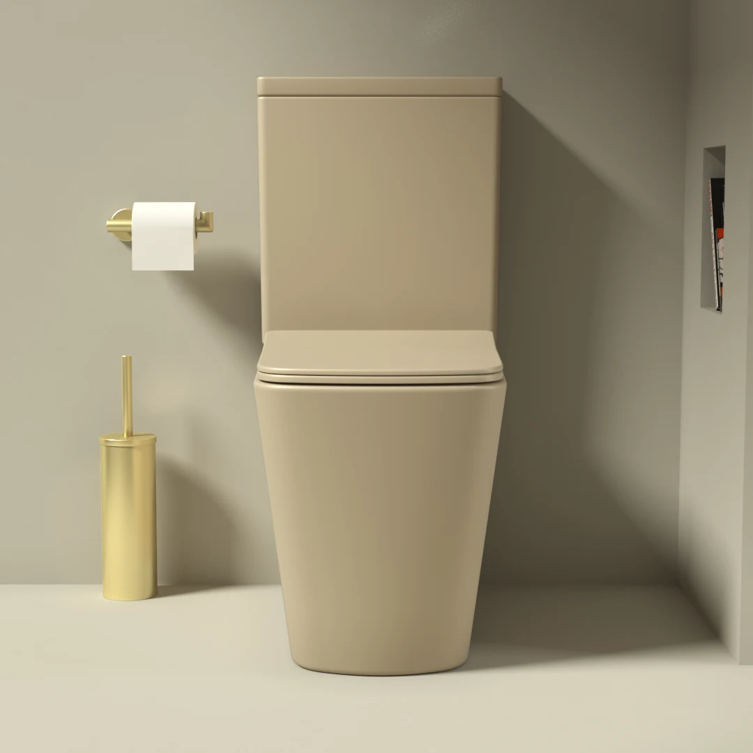 WC à poser, 64x38x83 cm, beige mat, Flavio