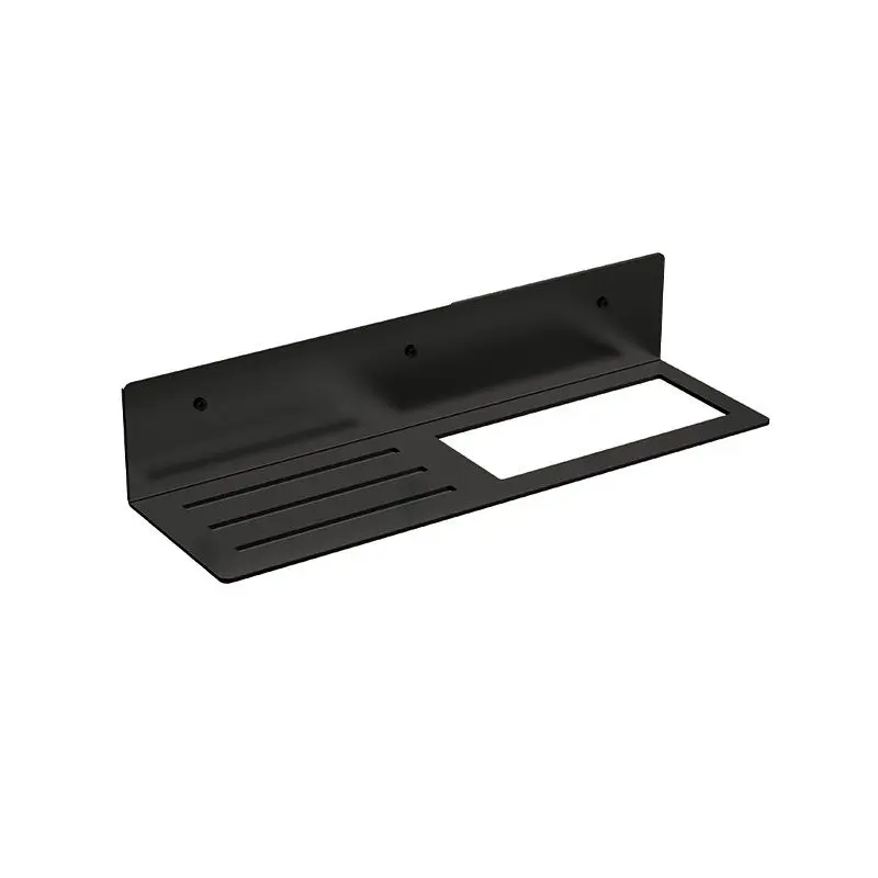 [YC-60127PVDB] Porte-serviette 40 cm avec tablette, noir brossé, Châtelet.webp