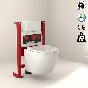 [PKWRED-8] PACK Bati-support FAIBLE HAUTEUR Autoportant W-RED + plaque blanche + WC Célia.webp