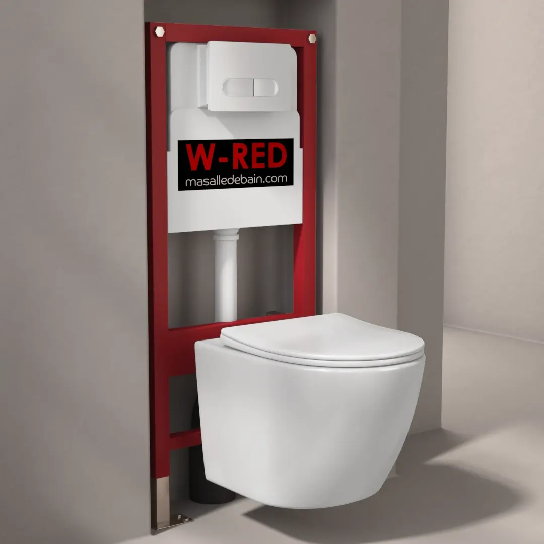 Pack Bati-support PRO W-RED + plaque blanche + WC Célia