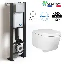 [PKBATIW2] Bâti compact WIRQUIN + Plaque de déclenchement blanche + WC suspendu Alto Rimless - Pack WC suspendu (1).webp